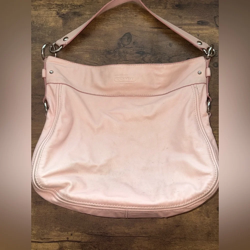 Coach Leather Blush Hobo Shoulder Bag - Picture 2 of 16